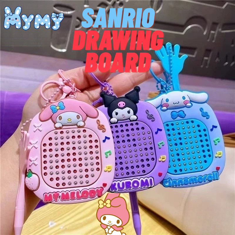 Sanrio Kuromi MelodyPuzzle แม่เหล็กดูดลูกเหล็กกระดานวาดภาพของเล่นเด็กเขาวงกตแม่เหล็ก Ball Runner Focus การฝึกอบรม Challenge