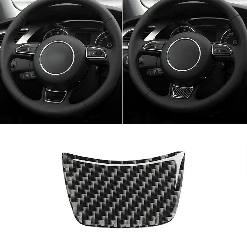 พวงมาลัยรถยนต์ Allroad Sportback Trim สติกเกอร์คาร์บอนไฟเบอร์ตกแต่งอุปกรณ์เสริมอัตโนมัติสําหรับ Audi