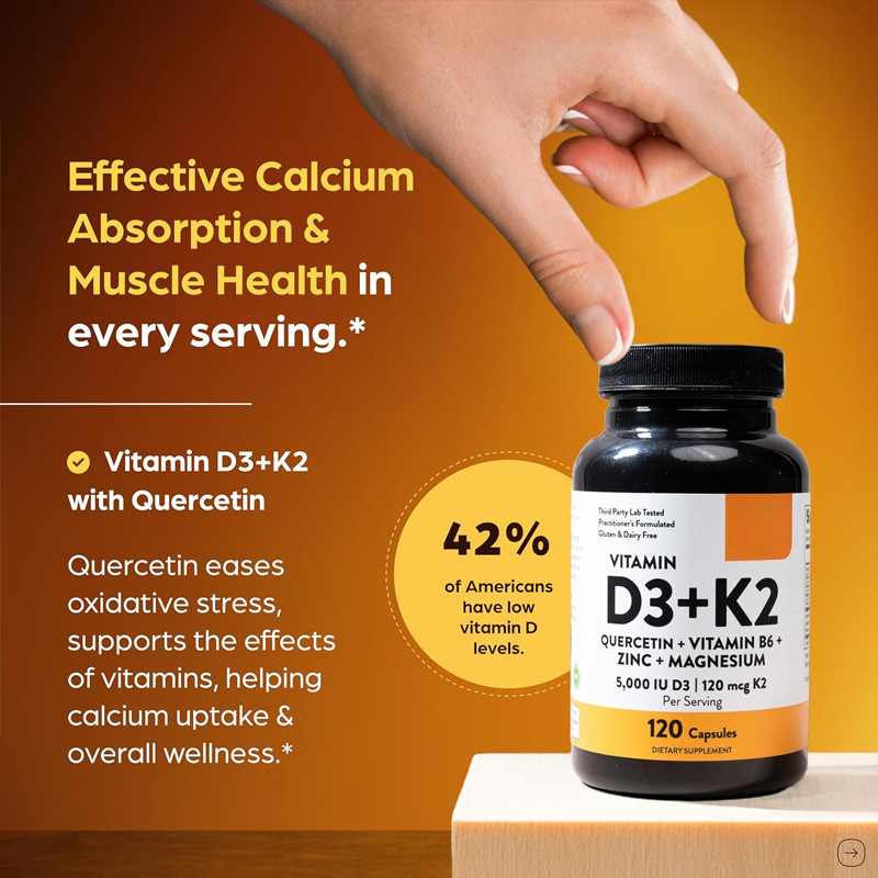 พร้อมส่ง จัดส่งรวดเร็ว T สินค้าขายดี วิตามิน D3+K2 Softgel Vitamin _ D3+K2 _ softgel Factory OE _ M0