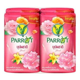 สบู่นกแก้ว Parrot 105กรัม แพค 4 ก้อน ใหญ่คุ้มจุใจ