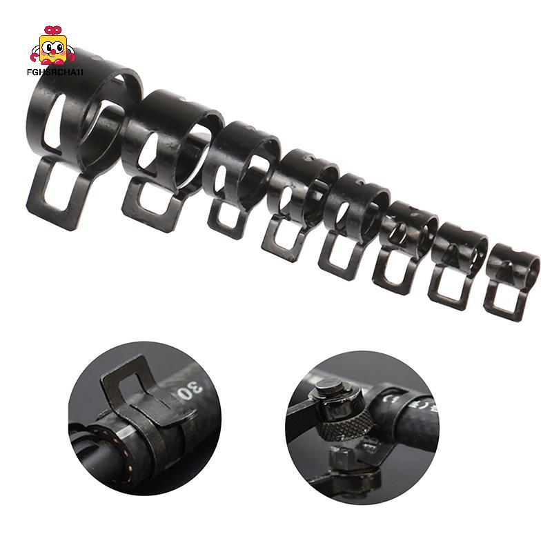 FG 10 ชิ้นท่อ Clamps การใช้ท่อสาย Water Clamp Hoops Air Tube Fastener ฤดูใบไม้ผลิคลิปเส้นผ่านศูนย์กล