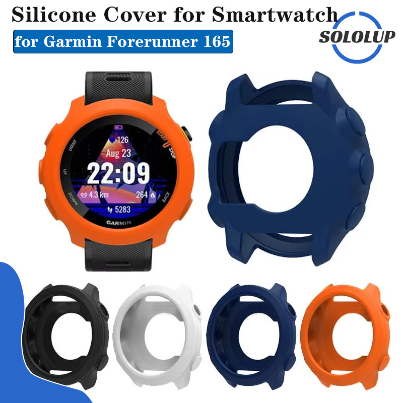 นาฬิกากรณีป้องกัน for Garmin Forerunner 165 Smart Watch เชลล์กรณีป้องกันหน้าจอซิลิโคนอ่อน for Garmin Forerunner 165