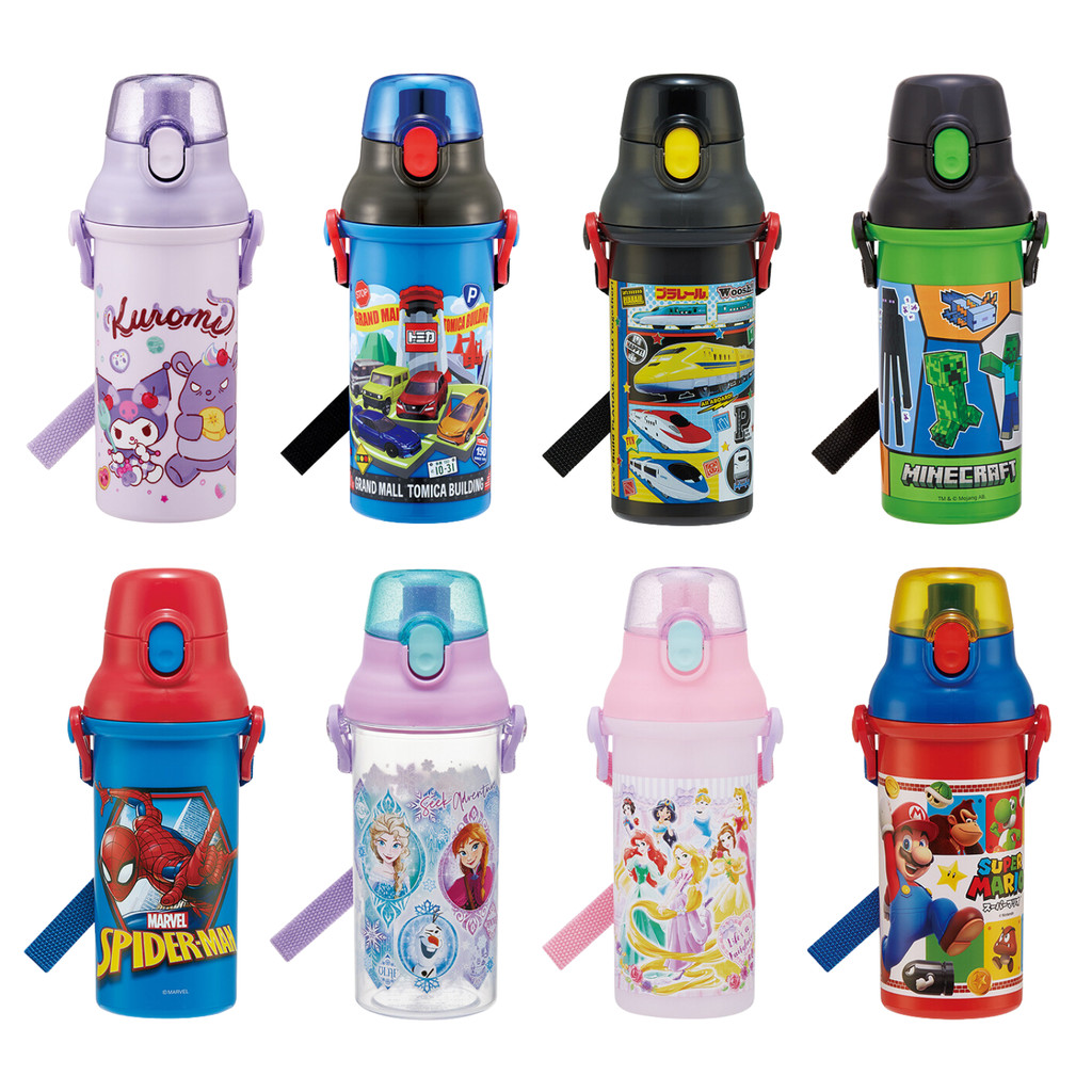 [เพิ่มลายใหม่ มี 50 แบบ‼] กระติกน้ำ ยกดื่ม Made in Japan ลายการ์ตูน Paw Patrol เจ้าหญิง Unicorn ไดโนเสาร์ รถไฟ Skater