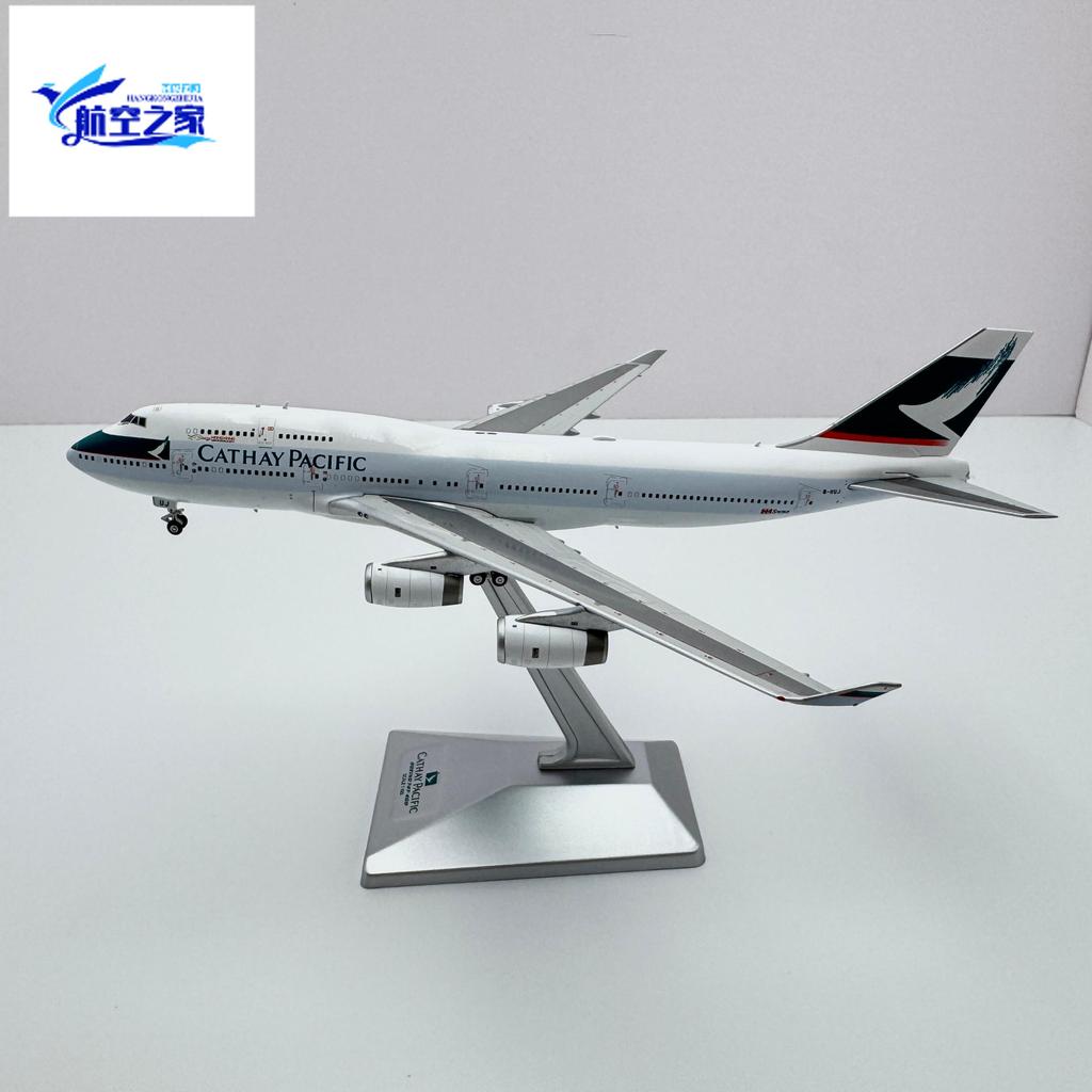 YY Wings 1/400 Cathay Pacific Airlines B747-400 B-HUJ Alloy Airliner รุ่น