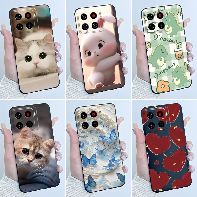 เคสการ์ตูนน่ารักสําหรับ ZTE Blade A56 Z2473 (Nubia A56) A56Pro การพิมพ์สําหรับใบมีด A56 Pro ฝาครอบป้องกันซิลิโคนอ่อนนุ่มปลอกสีดํา
