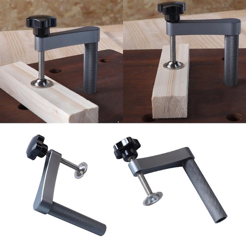 MT 2 ชิ้น Bench Clamp งานไม้ Fast Clamp One Hand Operation Dog Hole Clamp Adjustable Bench Desktop C