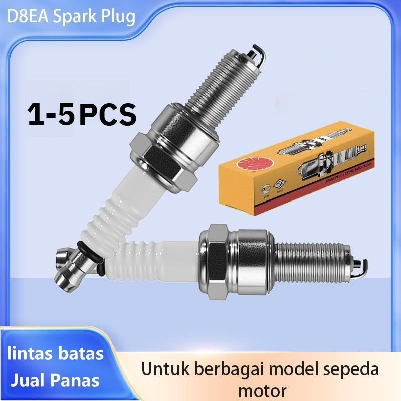 5pcs แท้ NGK D8EA หัวเทียนสําหรับรถจักรยานยนต์ Honda CG110 CG125 JX110 JX125 GL100 XL100 มาตรฐาน Spark Plug ด้ายยาวทนทานดีจุดระเบิด Stable ใช้