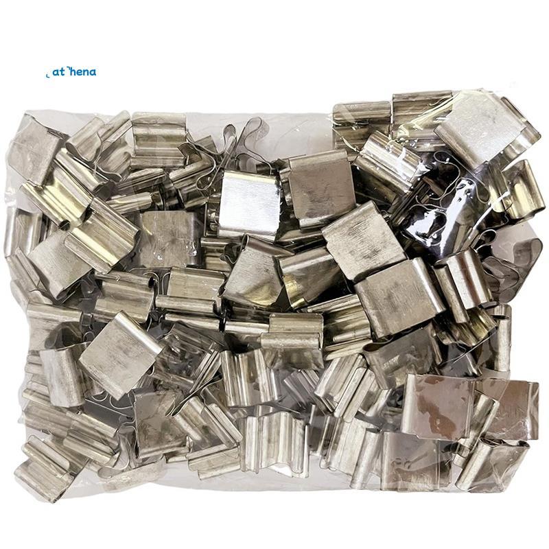 athena55100 ชิ้น Metal Wick Sustainer,ผู้ถือ Wick สําหรับเทียนไม้ Wick