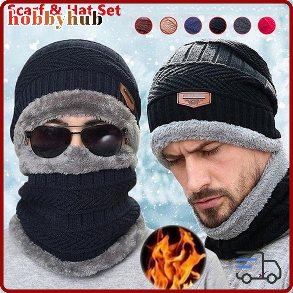หมวกถักนุ่มและพันคอสำหรับฤดูหนาวจาก Hoobby Hub