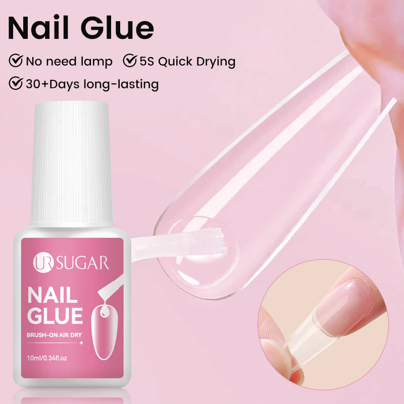 【Local】UR SUGAR 10ml กาวติดเล็บสําหรับกดบนเล็บ เคล็ดลับปลอม Fasts-Dry กาว Rhinestone
