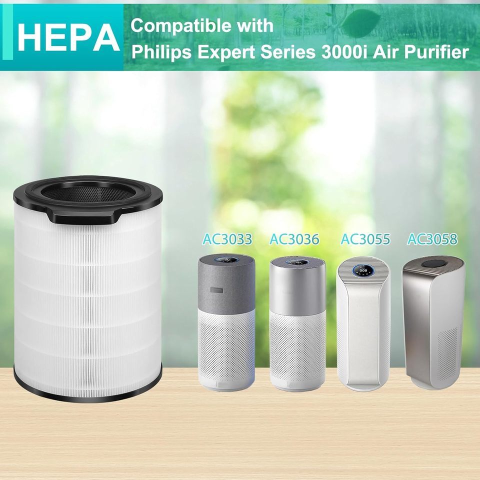 FY3430 ตัวกรอง Philips Compatible Expert Series 3000i เครื่องฟอกอากาศ H13 True HEPA AC3021 AC3033 AC