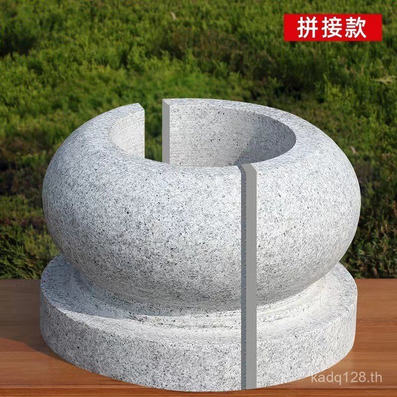 ฐานหินคอลัมน์หินแกรนิตฐานเบาะหนังคอลัมน์ทรงกระบอก Pier คอลัมน์หินเท้าด้านบน Hollow ฐานหิน Pier ICT9