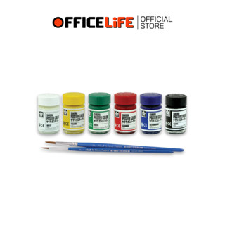 SAKURA (ซากุระ) สีโปสเตอร์ รุ่น 6 สี แถมพู่กัน 2 ด้าม ( 1 กล…