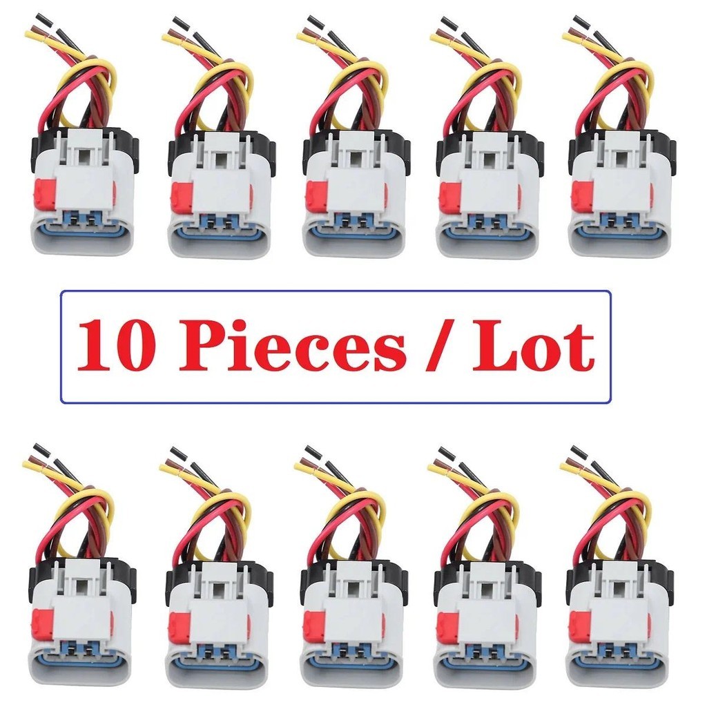 10 X Pigtail Connector of การใช้ปั๊มปลั๊กสายรัดสําหรับ Chevrolet Chrysler Dodge Ram Ford 888-159,PT1