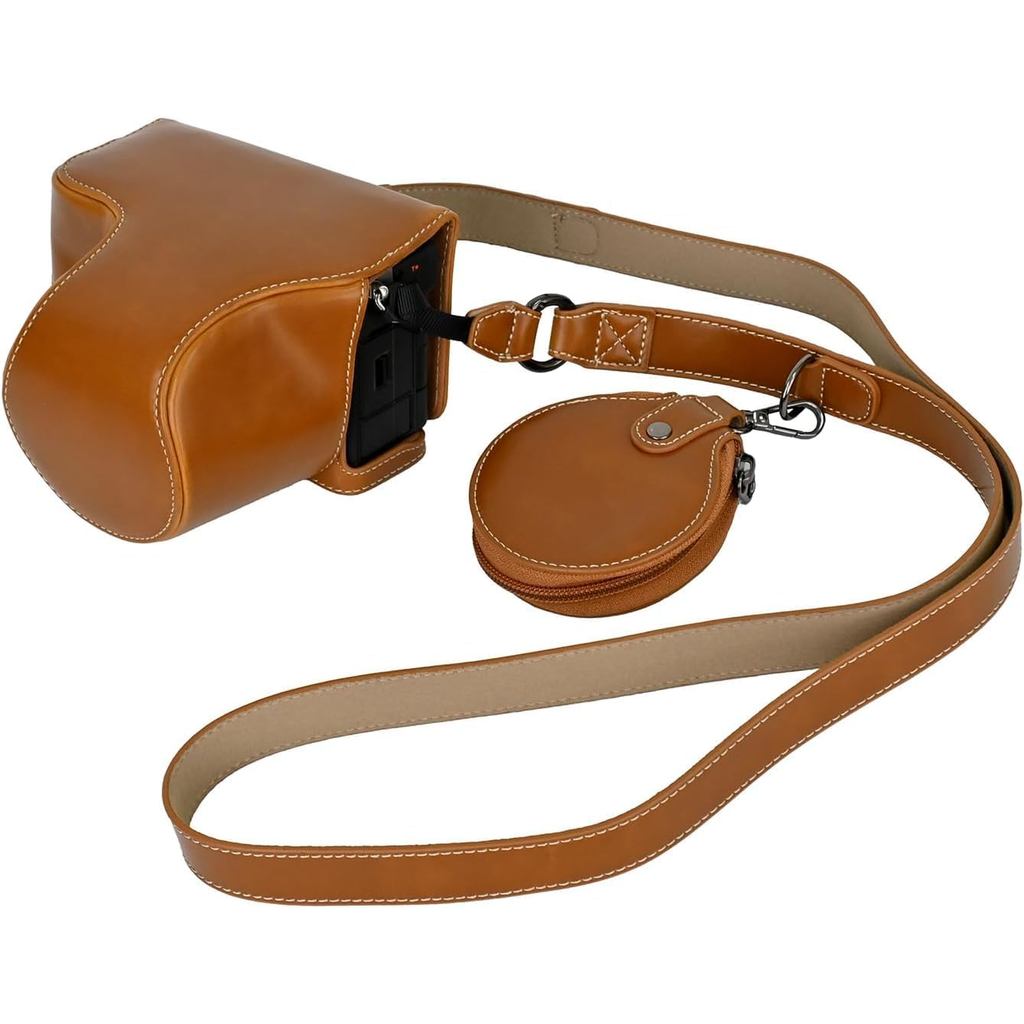 TYUANDOUER Alpha 7C II Case - กระเป๋าหนัง PU สําหรับ Sony A7C II/A7C Mark II กล้องดิจิตอลครึ่งเคสเคส