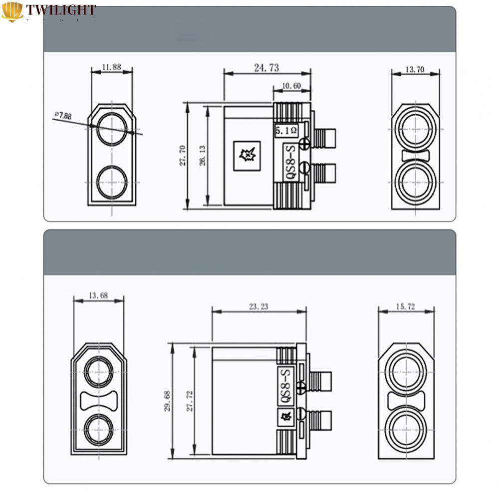 QS8-S Connector PA วัสดุที่อยู่อาศัยตัวเชื่อมต่อชายและหญิงสําหรับแบตเตอรี่ FPV