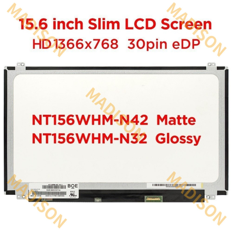 15.6 "แล็ปท็อปหน้าจอ LCD NT156WHM-N42 matte NT156WHM-N32 glossy fit N156BGA-EB2 N156BGE-EA2 HD 1366x