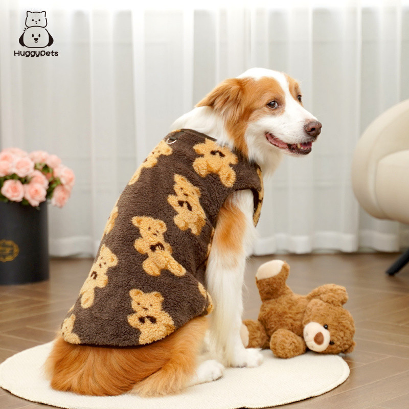 HuggyPets โรงงานโดยตรงใหม่ข้ามพรมแดนฤดูใบไม้ร่วงฤดูหนาวสุนัขขนาดใหญ่แมวสัตว์เลี้ยงเสื้อผ้าเสื้อกั๊กอุปกรณ์ขายส่งลูกสุนัขเครื่องแต่งกาย