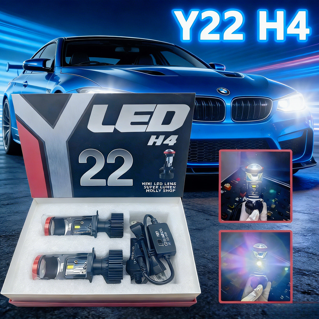 หลอดไฟ LED H4 ไฟหน้า Y19 Y22 โฉมปี2025 ของแท้ปรับเอียงคัตออฟได้ สเปคดีกว่า Y15Hขั้วH4 คัตออฟพวงมาลัย