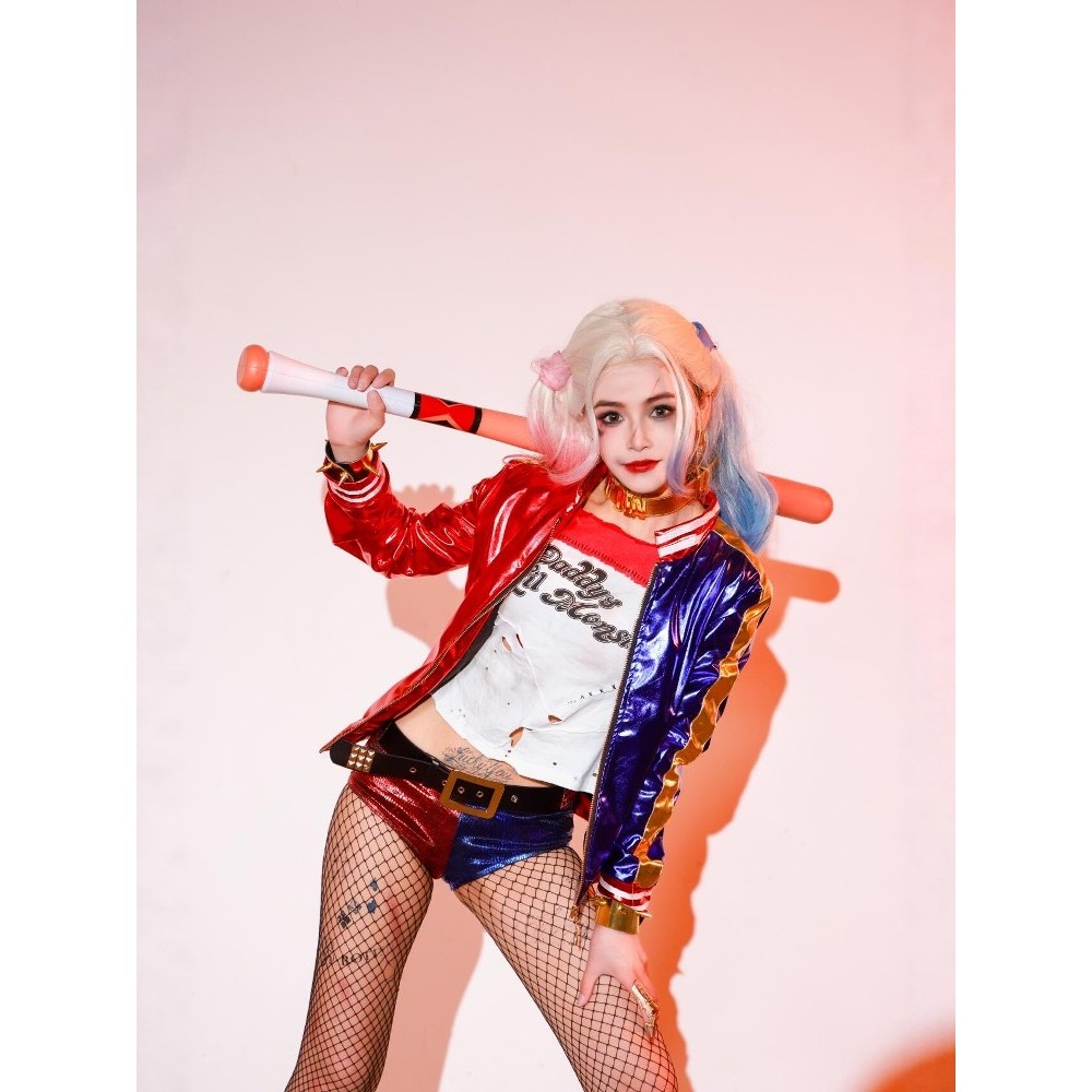 ฆ่าตัวตาย Harley Quinn cos Harley Quinn cos เสื้อผ้า Harley Quinn cos เสื้อผ้า Harley Quinn cos เสื้