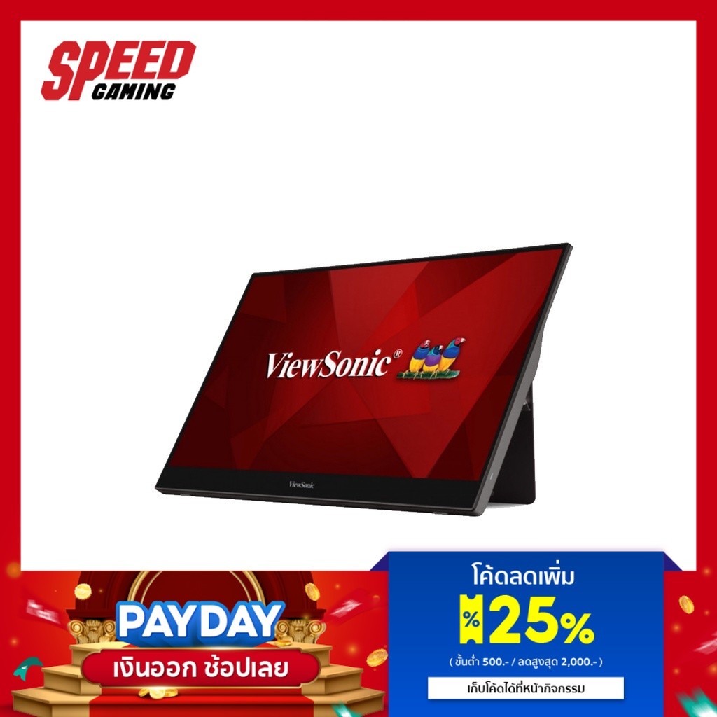 VIEWSONIC MONITOR TD1655 TOUCH SCREEN (IPS 60Hz USB-C) By Speed Gaming