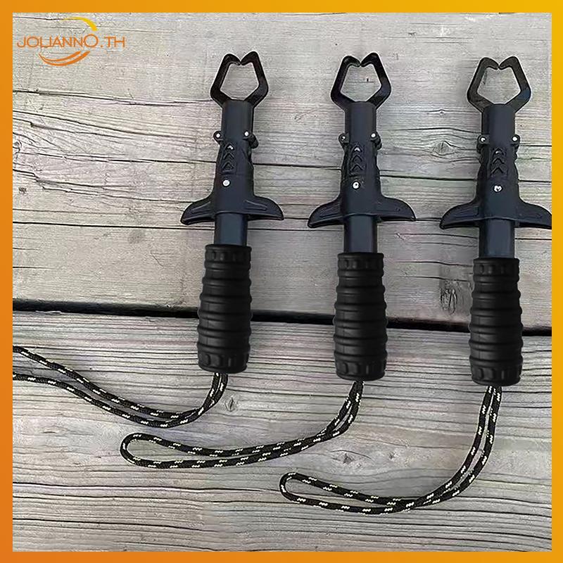 Joliann0 Gripper Lip Grippers เครื่องมือจับปลา พร้อมฟังก์ชันชั่งน้ำหนักและป้องกันสนิม