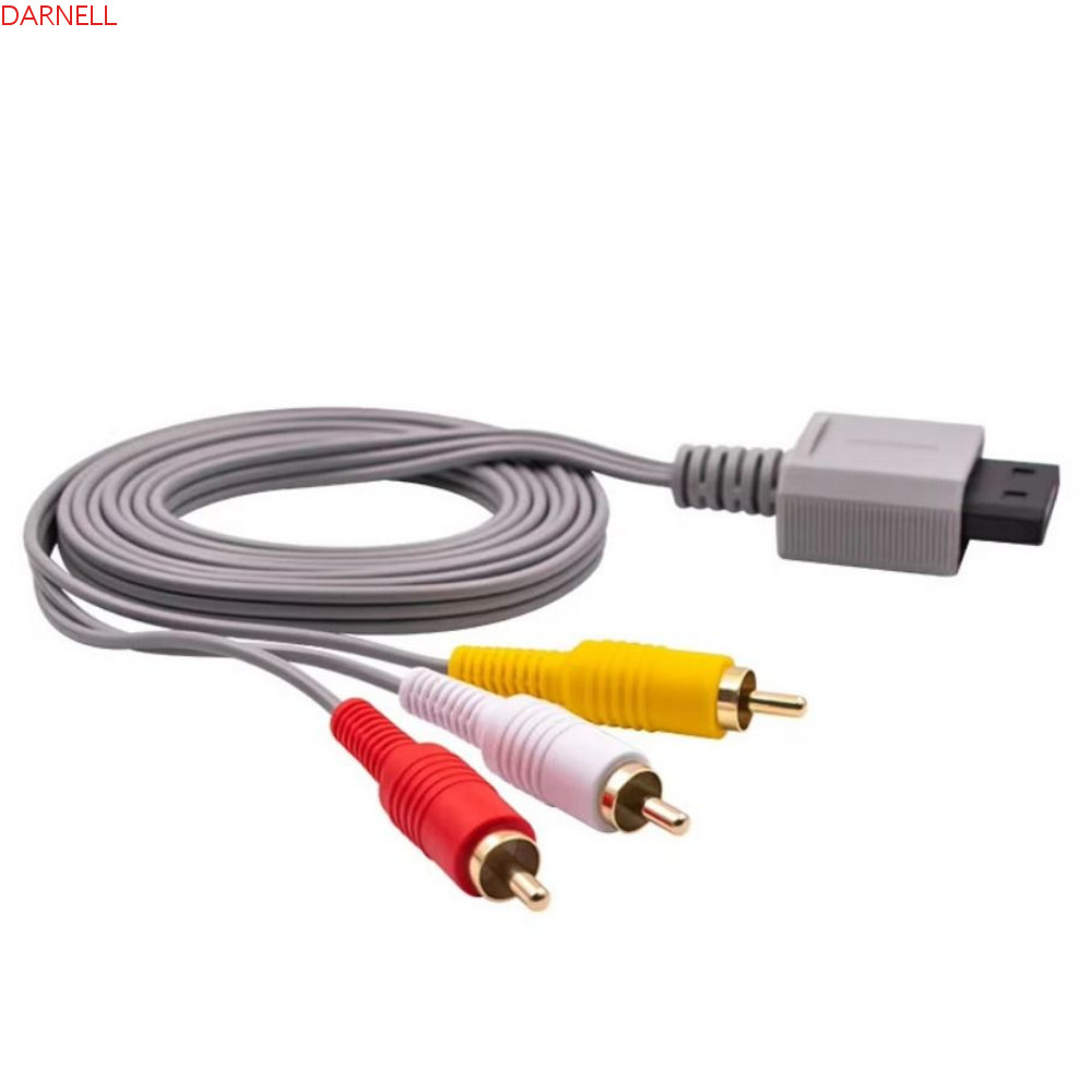DARNELL สาย AV สําหรับ Wii Wii U, Universal Fast Charging Audio Video AV อะแดปเตอร์, 3 สาย RCA 3 ใน 