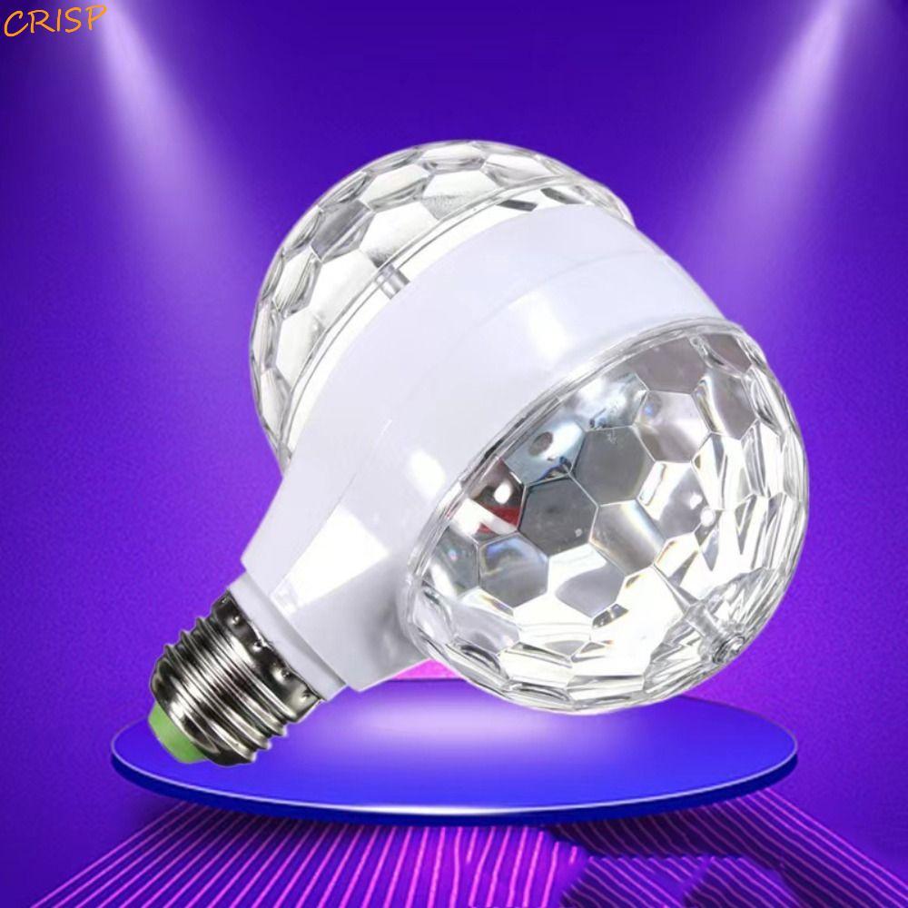 CRISP E27 หลอดไฟ LED, 6W AC85-265V Dual Head Crystal Strobe RGB โคมไฟ, ตกแต่งงานปาร์ตี้ที่มีสีสัน Cr