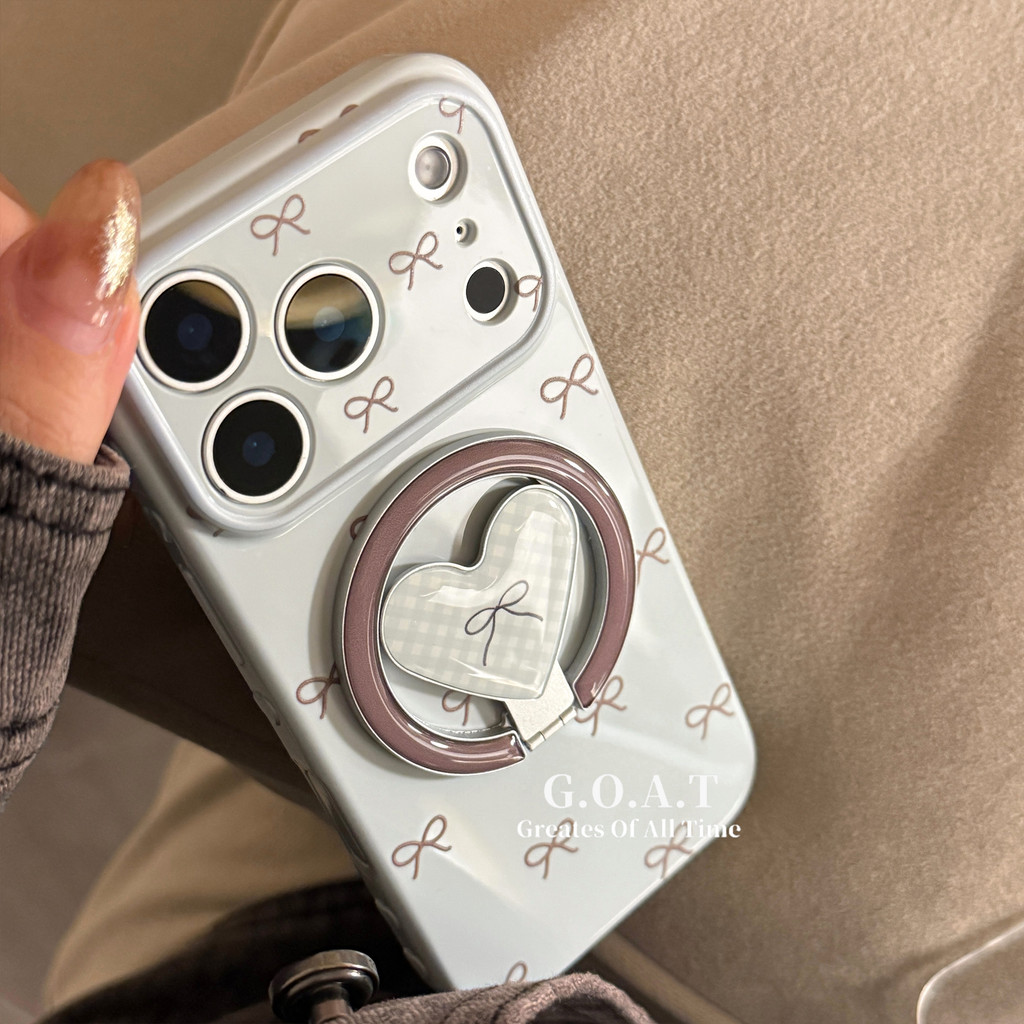 GOAT Sea Blue Magnetic Absorption Brown Crushing + สีน้ําตาลสีฟ้า Knots ปลอกสําหรับ iPhone 17 PRO MAX iPhone 17 16 11 15 14 13 12 PRO MAX Anti-Fall ป้องกันปกหลัง - รูปที่ 4