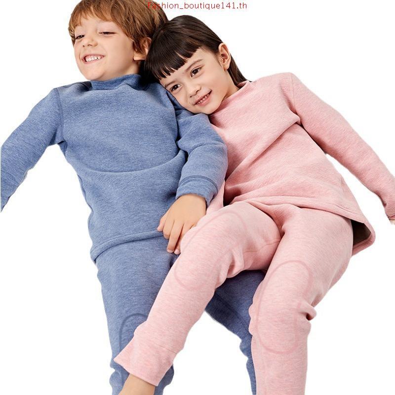 K62-J ฮีทเทคเด็กกันหนาวได้ถึง ติดลบ30องศา❄️☃️ 37•degrees heat kid long underwear set youth ลองจอนบุข