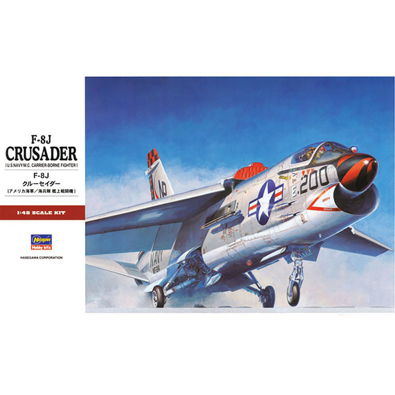 พร้อมสต็อก จัดส่งทันที Hasegawa ประกอบเครื่องบิน 07226 US F-8J Crusader Carrier Fighter 1/48