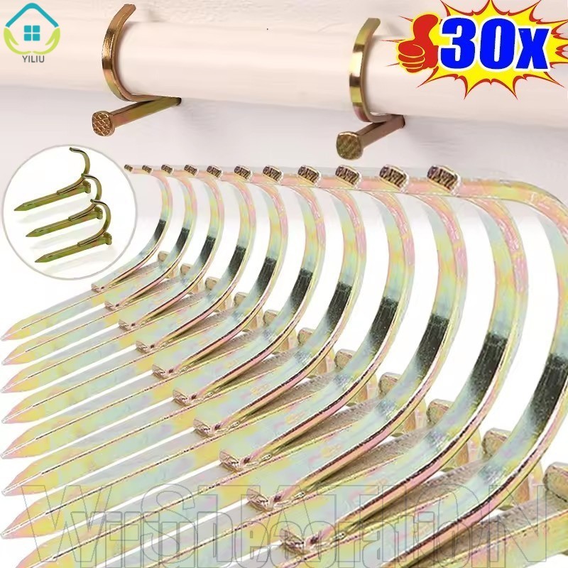 20/30 ชิ้นตะขอท่อน้ําเล็บท่อคงที่เล็บ - Heavy Duty Wall Mount ผู้ถือท่อ - ฮาร์ดแวร์บ้านยึดอุปกรณ์ - 