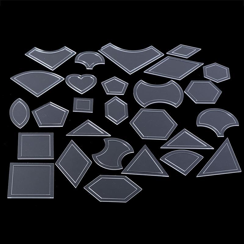 Form & Art ชุด 54 ชิ้นอะคริลิคไม้บรรทัดผ้านวม Patchwork แม่แบบ Quilting เย็บหัตถกรรม DIY FA