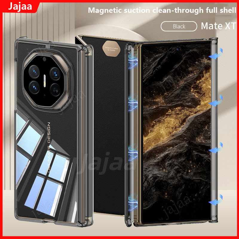 นุ่มสําหรับ Huawei Mate XTs Ultimate บานพับพับโปร่งใสฝาครอบป้องกันสําหรับ Huawei Mate XT Ultimate 5G