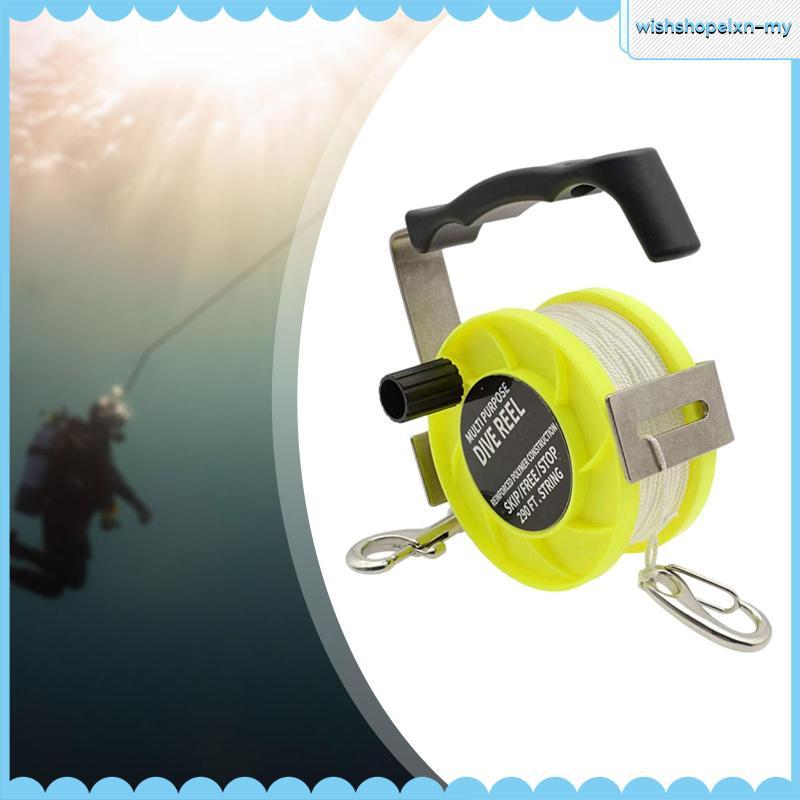 [WishshopelxnMY] Diving Line Reel Heavy Duty Smb แบบพกพาสําหรับกีฬาทางน้ําพายเรือสีเหลืองใต้น้ํา 290