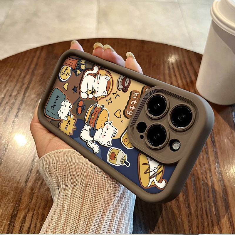 SAMSUNG น่ารักการ์ตูนแมวสําหรับSamsung M54 M34 M15 M23 M51 M30s M20 S20 S21 S22 S23 S24 FE S25 หมายเ