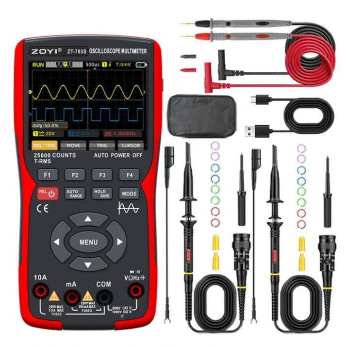 Multi-instrument dual-channel oscilloscope ZT-703S multi-function มัลติมิเตอร์สัญญาณเครื่องกําเนิดไฟ