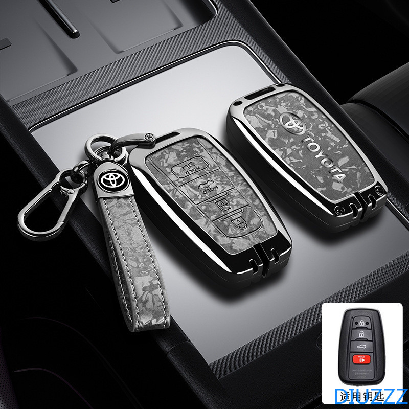 โลหะกุญแจรถสําหรับ Toyota Prius Camry Corolla C-HR CHR RAV4 Prado 2018 Toyota Land Cruiser Prius 86 