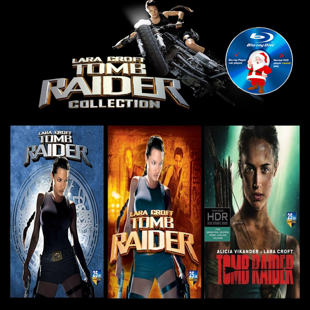E-BLURAY Tomb Raider COLLECTION . Adventure/Action Angelina Jolie Alicia Vikander