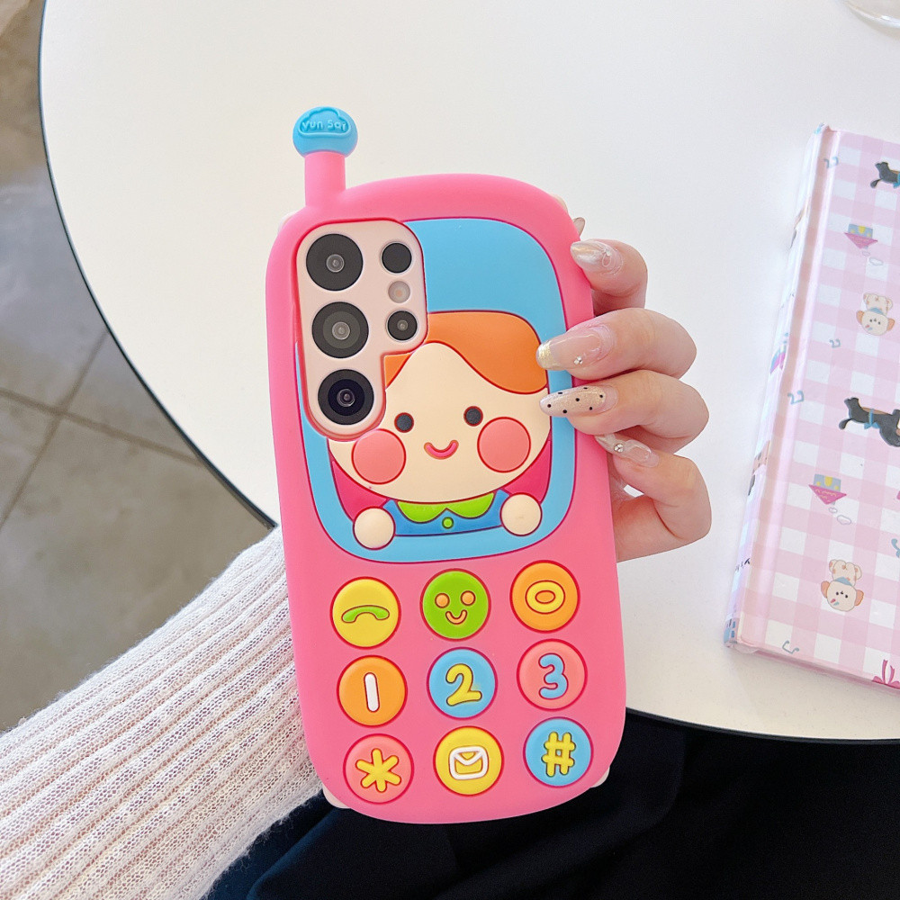 เคสโทรศัพท์ลายการ์ตูนน่ารักเหมาะสําหรับ Samsung S21 S22 S23 S24 25 ultra Plus FE เคสโทรศัพท์ซิลิโคนซาวน่า,เคสโทรศัพท์หญิงเรียบง่าย,กันกระแทกรวมทุกอย่างนิ่ม&&-*