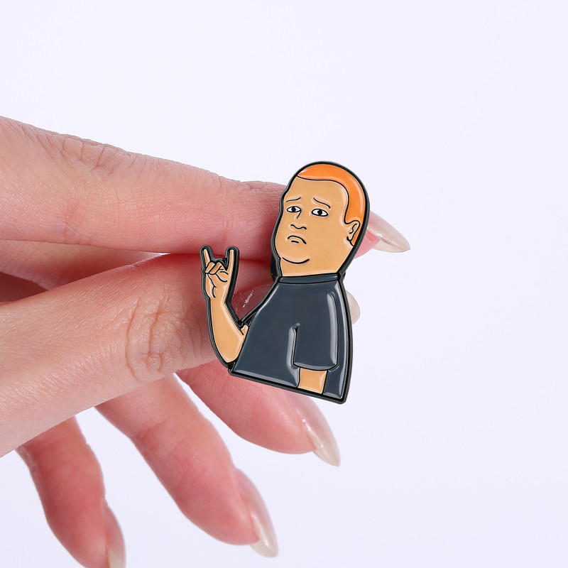 เข็มกลัดตัวละคร Bobby Hill จากอนิเมชัน King of The Hill สำหรับตกแต่งพัดลมและอื่น ๆ ราคา ถูกที่สุด ดีลบีเคเค แกลเลอรีภาพที่ 6