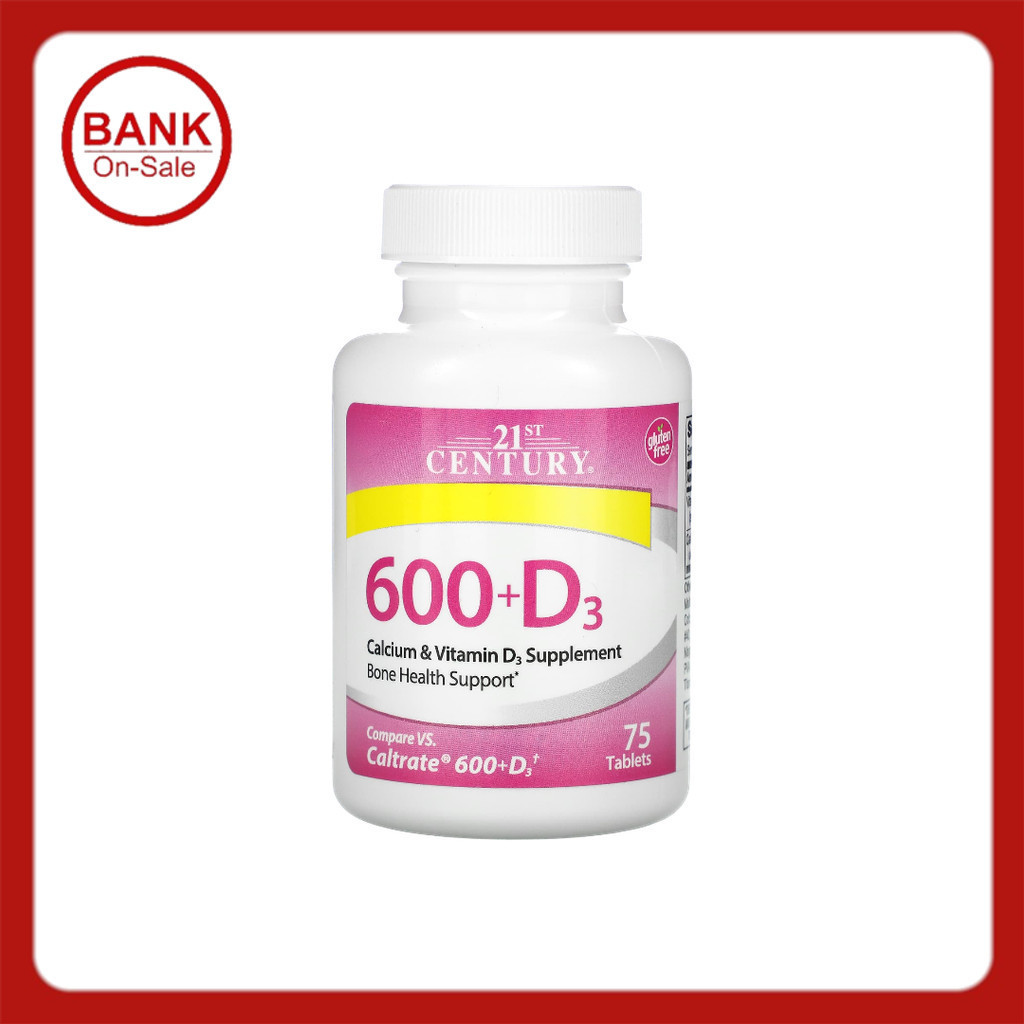 21st Century, 600+D3, Calcium & Vitamin D3 Supplement
