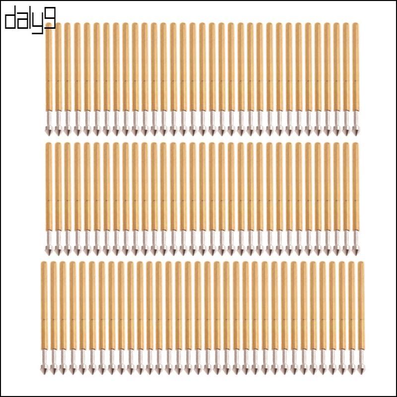 Dal Test Probe ชุด 100 ชิ้นโลหะสปริง Test Probe Pin Current Rating 3A ทนทาน-