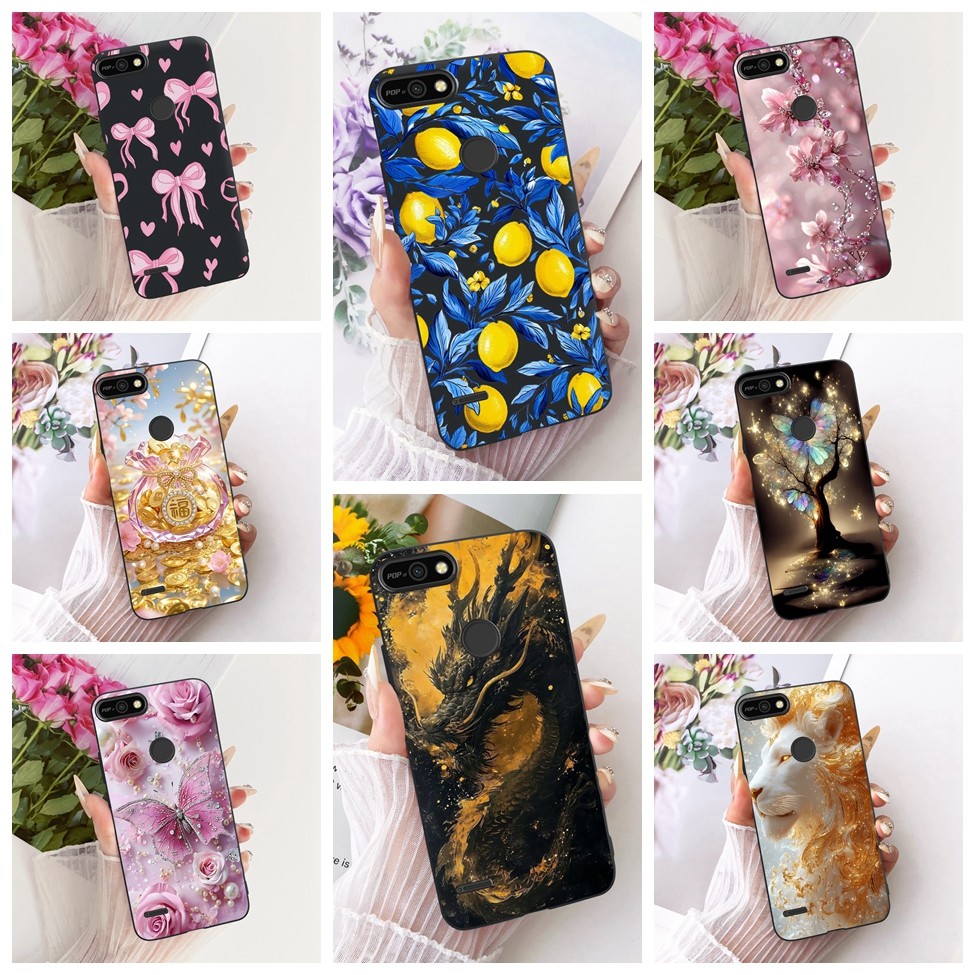 เคสโทรศัพท์ Tecno Pop 2F ฝาครอบ B1c ซิลิโคนแมวน่ารักแฟชั่นตลกทาสีปลอก Tecno Pop2 F