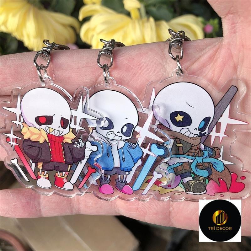 Undertale Ink Sans Asriel สยองขวัญ Fell พวงกุญแจอะนิเมะญี่ปุ่นมังงะกระเป๋าเป้สะพายหลังกระเป๋าถืออุปก