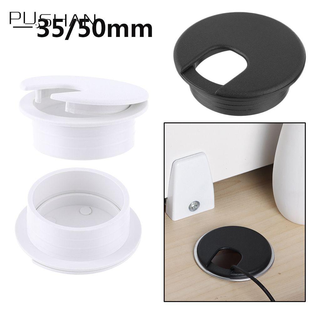 PUSHAN 35/50 มม.คอมพิวเตอร์ Grommet ฮาร์ดแวร์หัวเข็มขัด Line Organizer Office Line กล่อง