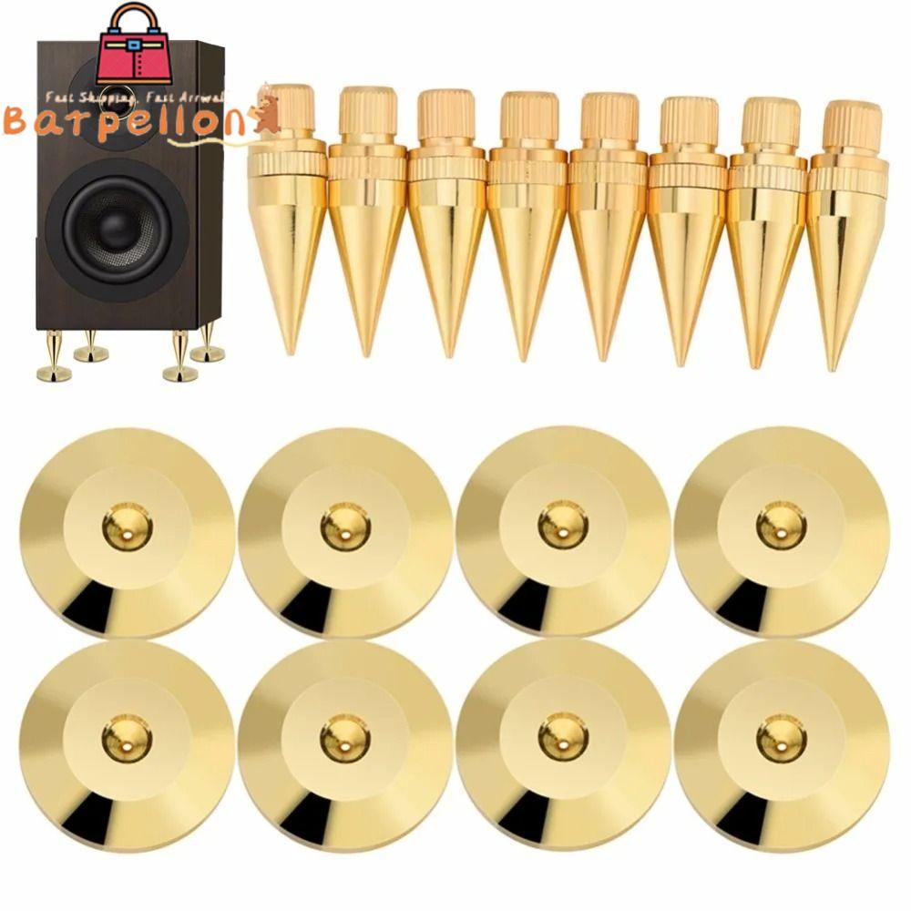 BARPELLON ลําโพง Spikes, Gold Copper Speaker Feet Pad, ขาตั้งแยก DVD Player Feet Mat ลําโพงเครื่องขย