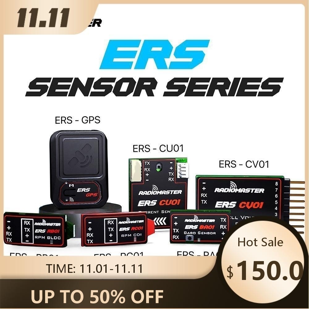 พร้อมสต็อกMasterRadio ERS-RC01 RPM Sensor CDI เครื่องวัดวามเร็วเครื่องยนต์แก๊สสําหรับตัวรับสัญญาณ ExpressLRS PWM, 200-300,000RPM ±0.1% ความแม่นยําสูง, ข้อมูล Telemetry เป็นวิทยุ EdgeTX