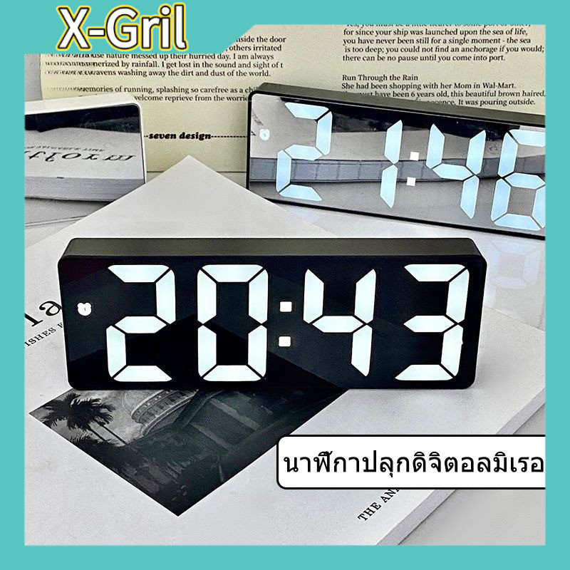 🔥📦พร้อมส่ง🔥นาฬิกาLEDมินิมอล🇰🇷 วันที่🌓+🌡️ สไตล์เกาหลี S00220