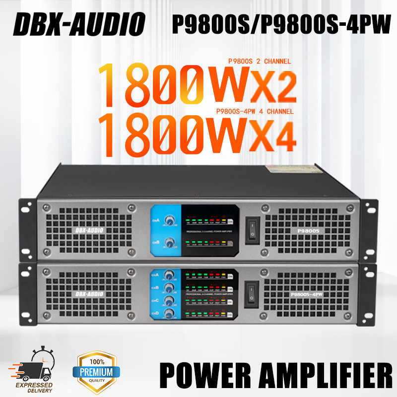DBX-Audio p9500s/p9500-4floral/p9800s/เครื่องขยายเสียง p9800s-4floral (เดิม100%) 2/4ช่อง8โอห์ม1500วั